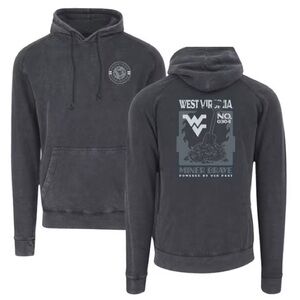 WVU Built on Bravery hoodie. Worn at the Coal Mining Game!